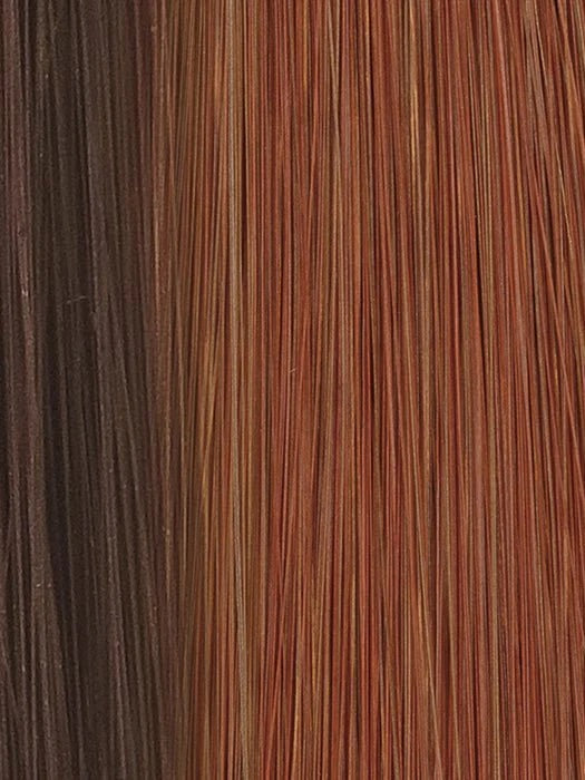 6-28 dark brown bright auburn highlight