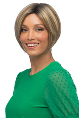 Rh12/26RT4 Light-Brown With Chunky Golden Blonde Highlights And Dark Brown Roots