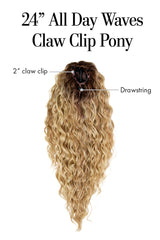 24″ All Day Waves Claw Clip Pony