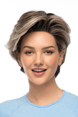 52/38/49/R8 3 tones of Grey blended with Dark Brown roots