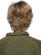 R24/18BTRT8 Light ash brown blended and tipped with medium gold blonde highlights with medium gold brown roots.