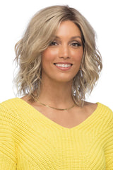 RH1488RT8 dark blonde with lightest blonde highlights and golden brown roots