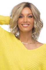 RH1488RT8 dark blonde with lightest blonde highlights and golden brown roots