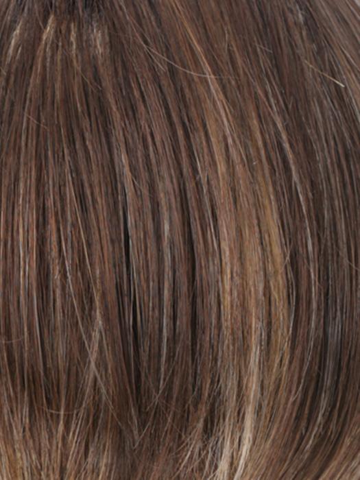 CKISSRT4 golden brown with copper blonde highlights and dark brown roots