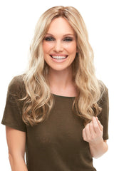 12FS8 Medium Natural Gold Blonde, Light Gold Blonde, Pale Natural Blonde Blend, Shaded with Dark Brown