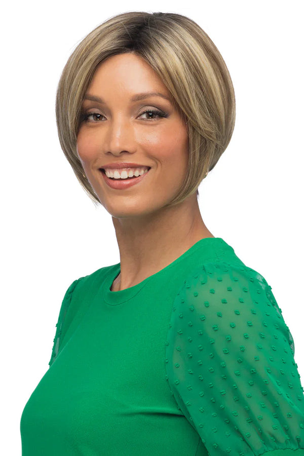 Rh12/26RT4 Light-Brown With Chunky Golden Blonde Highlights And Dark Brown Roots
