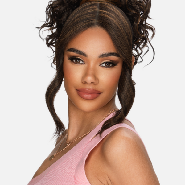 Perruque Vivica A. Fox Chester - Cheveux Humains, Brun Moyen, Frange, à Fixer, Neuve Avec étiquettes