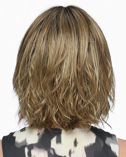 RH12/26RT4 Light Brown with Chunky Golden Blonde Highlights & Dark Brown Roots