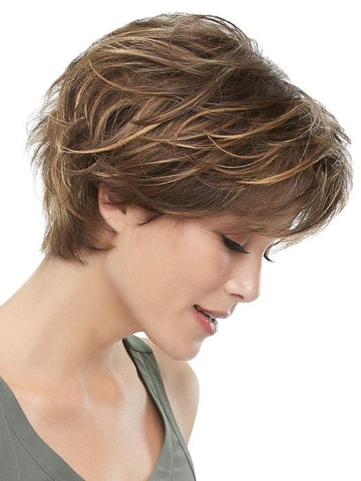 6F27 Brown w/Light Red-Golden Blonde Highlights & Tips