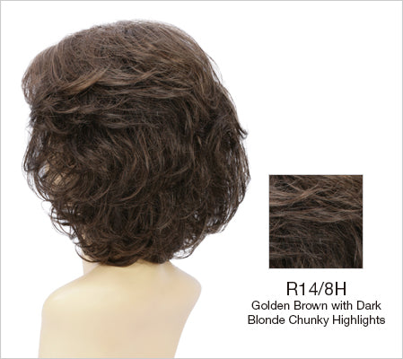 r14-8h golden brown dark blonde highlights on top